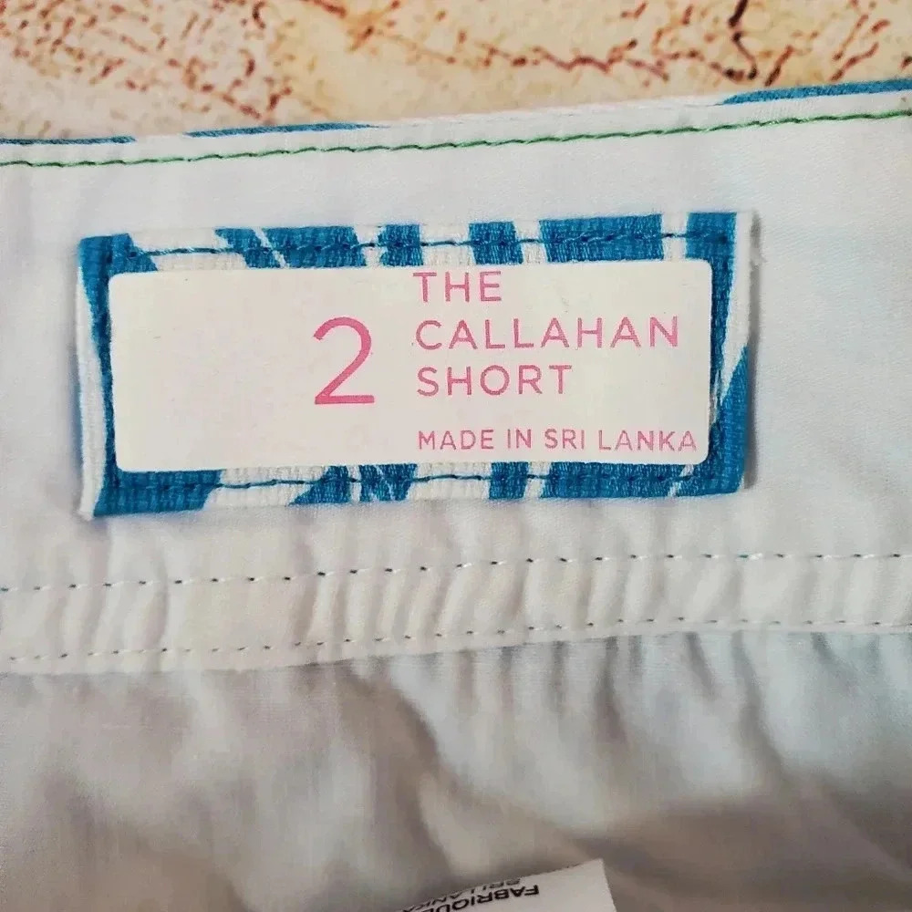 Lilly Pulitzer Womens Size 2 Blue/WhiteJoe Fish Callahan Shorts - Picture 9 of 10